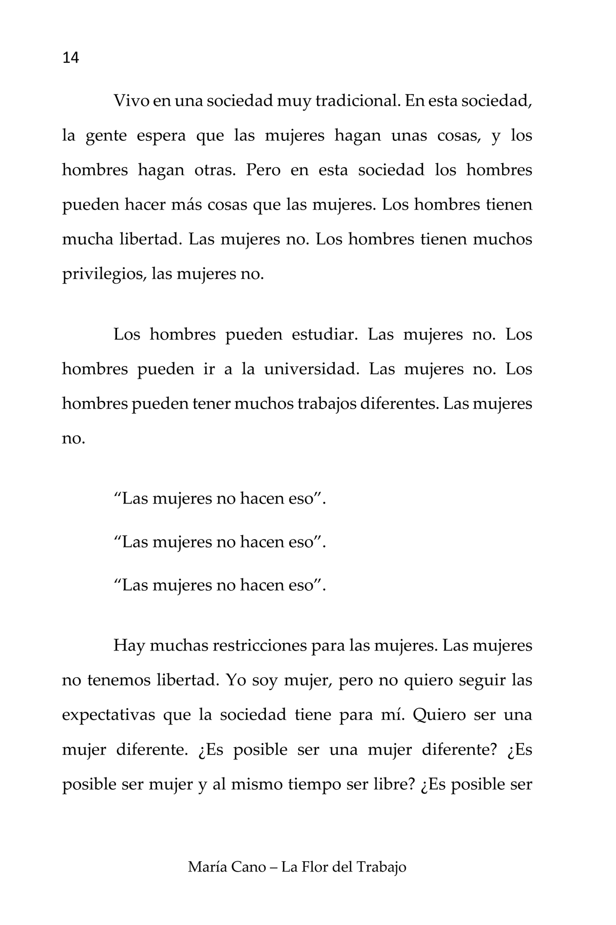 María Cano, La flor del trabajo - Level 3/4 - Spanish