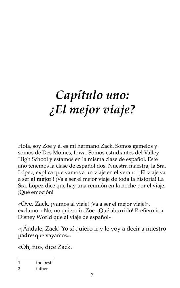 Zoe y Zack: Una aventura increíble - Level 2 - Spanish